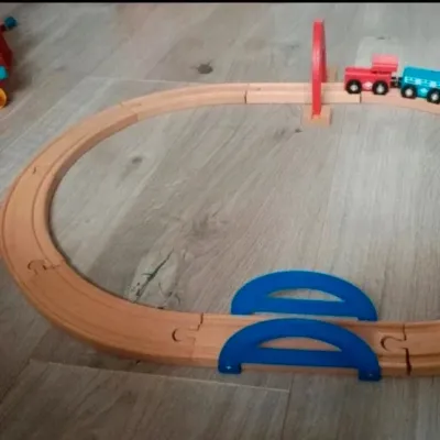 Circuit train en bois